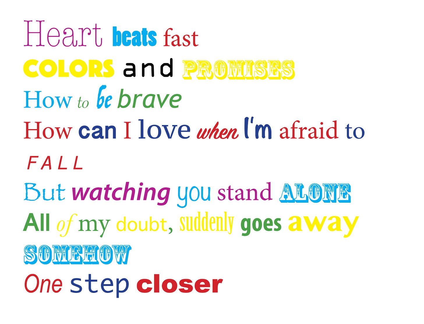 InDesign Song Lyric Art | Mr. Johnson's Art