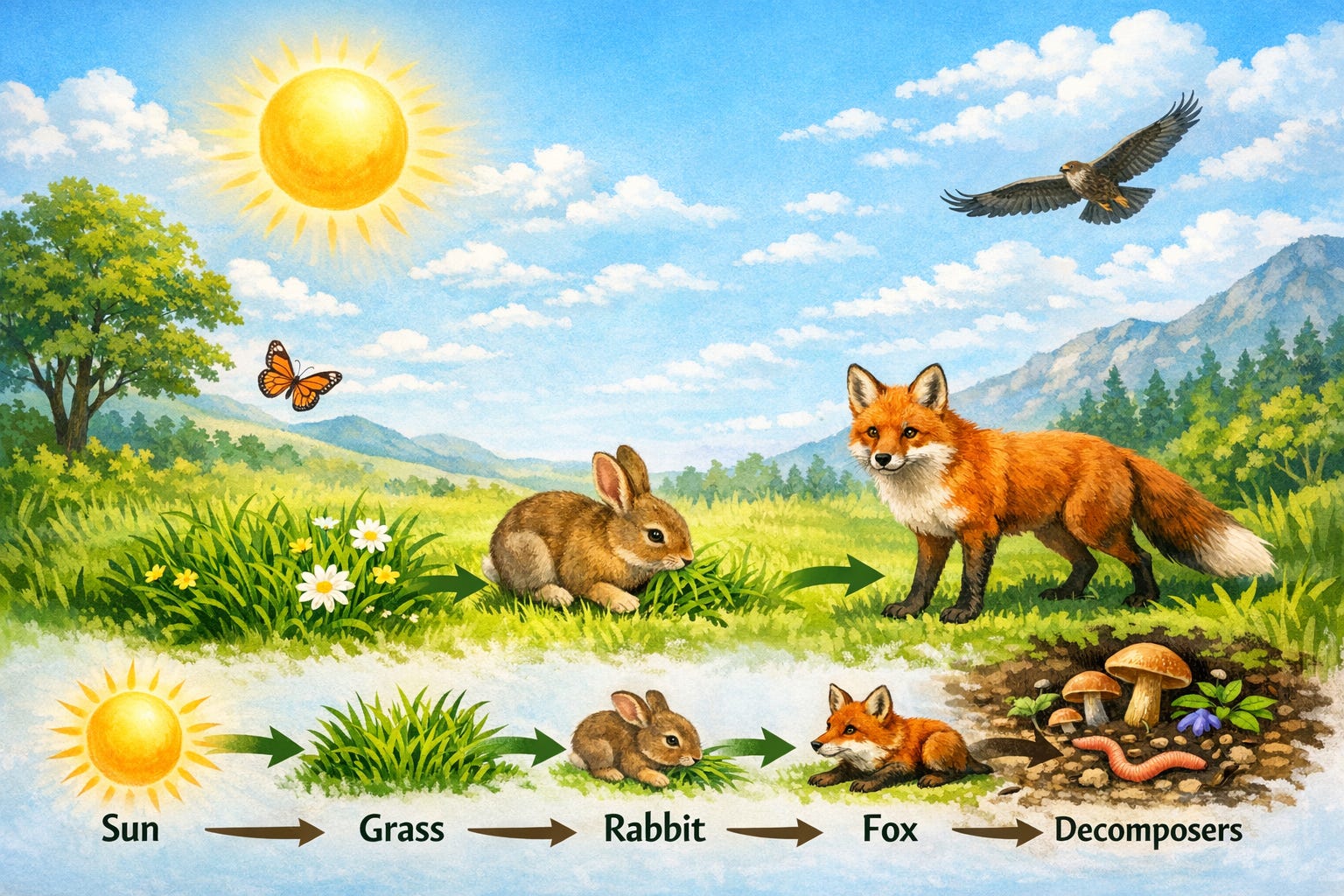 Wht Is The Food Chain What Is a Food Chain? - by ChatteringChipmunks