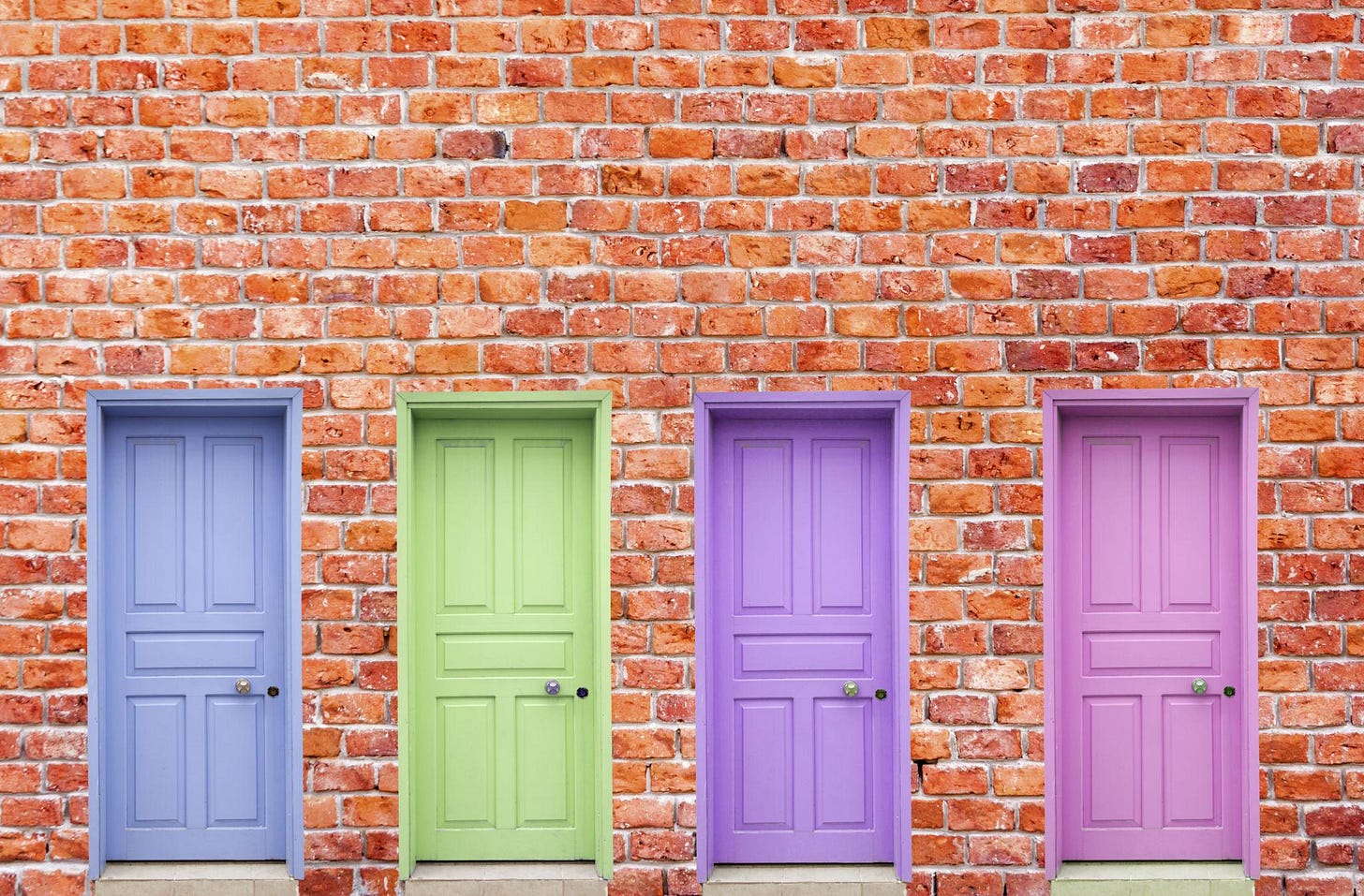 Four Colorful Doors Four Colorful Doors