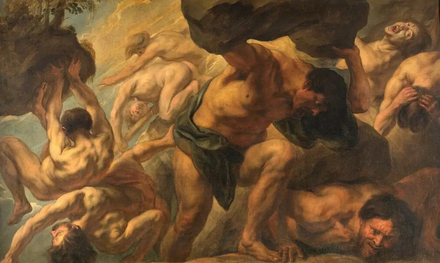 A painting of a group of naked men
AI-generated content may be incorrect.