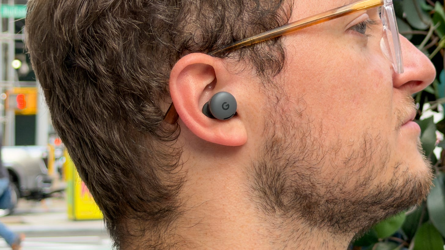 Max Buondonno wearing Pixel Buds 2a