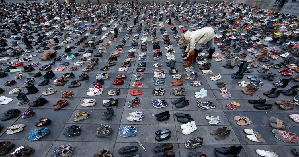 With Marches Banned, Shoes Carry a Message - NYTimes.com
