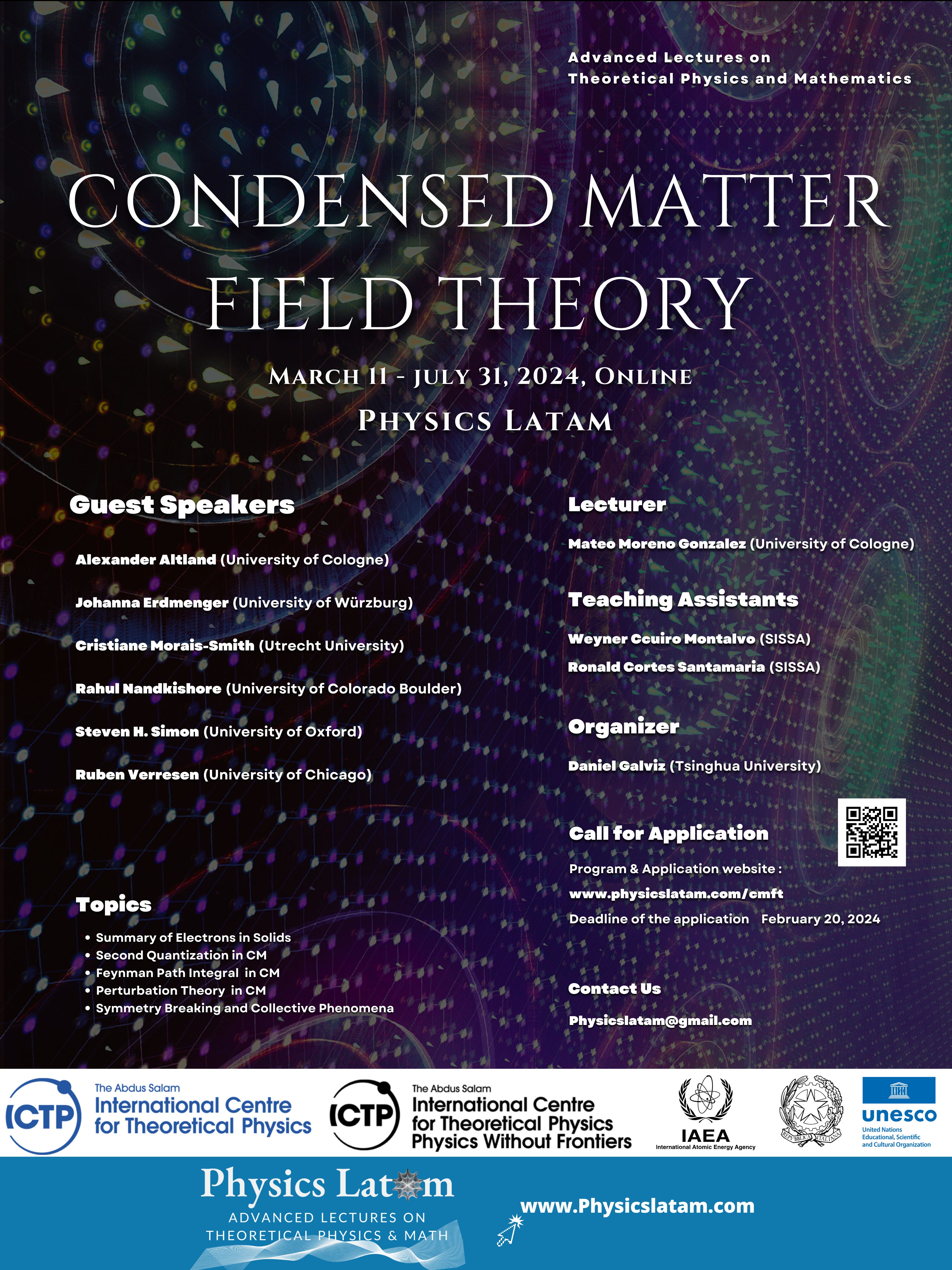 Condensed Matter Field Theory - Physics Latam