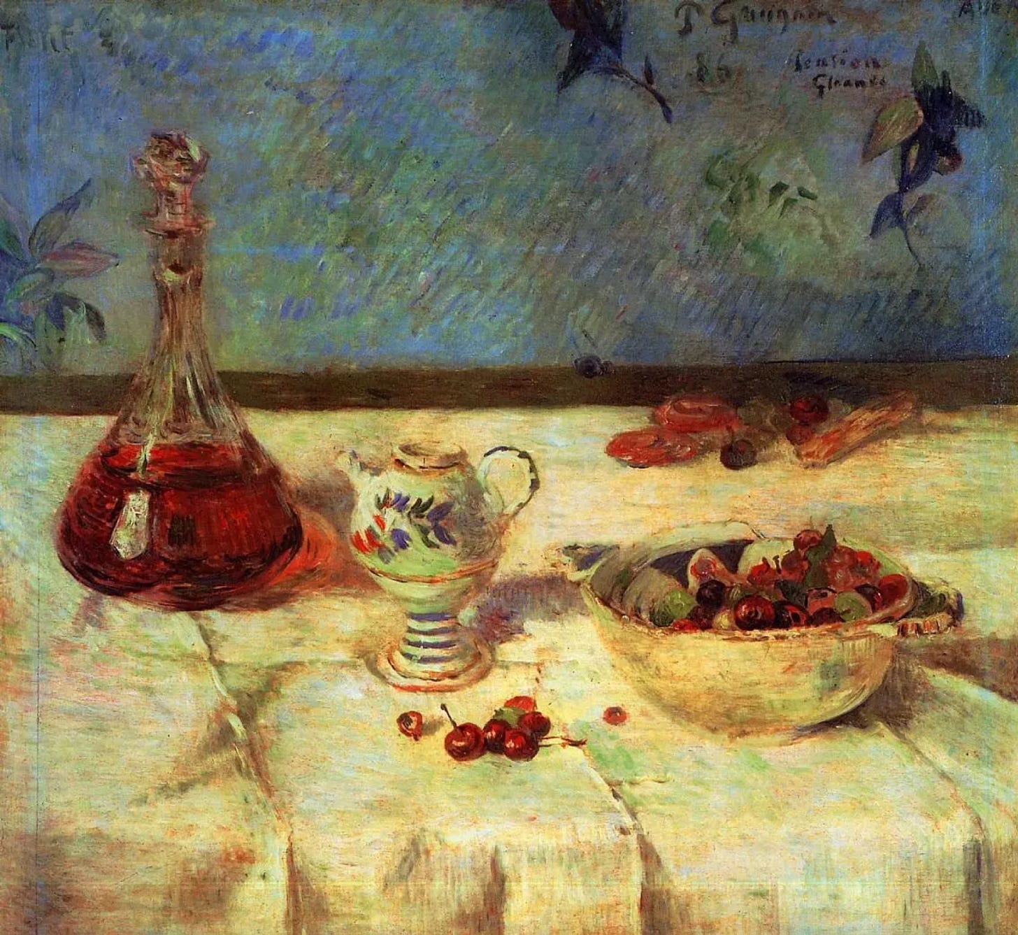 Paul Gauguin. Still life with cherries Paul Gauguin. Still life with cherries