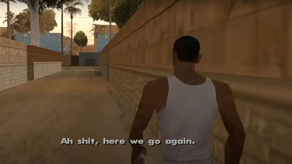 Explaining the iconic 'GTA: Ah Shit, Here We Go Again' meme - NewsBreak