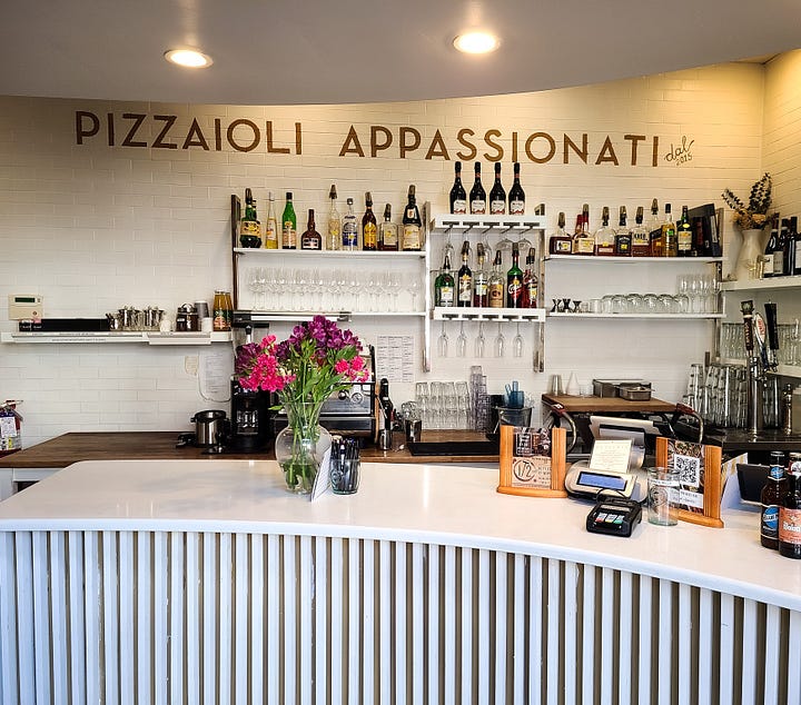 Pizzeria Omaggio pantry goodie counter