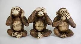 A group of monkeys holding their hands and eyes

AI-generated content may be incorrect.