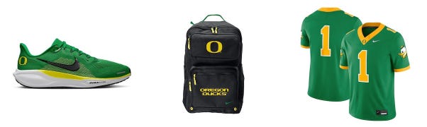 Oregon Ducks fan gear collection featuring team-licensed Nike t-shirts, shorts, jerseys, and hats. Perfect for game days and football weather. Shop the latest Oregon apparel now. Oregon Ducks fan gear collection featuring team-licensed Nike t-shirts, shorts, jerseys, and hats. Perfect for game days and football weather. Shop the latest Oregon apparel now.