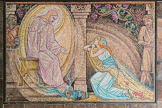 File:Mary Magdalene and Jesus mosaic in Amsterdam.jpg