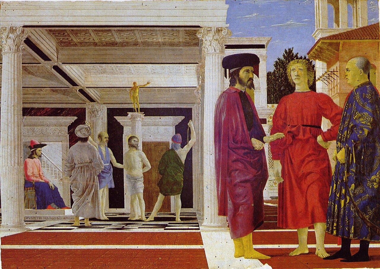 The Flagellation of Christ by Piero della Francesca, Urbino The Flagellation of Christ by Piero della Francesca, Urbino