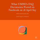 What UMNO's FAQ Documents Posted on Facebook on 28 April Say