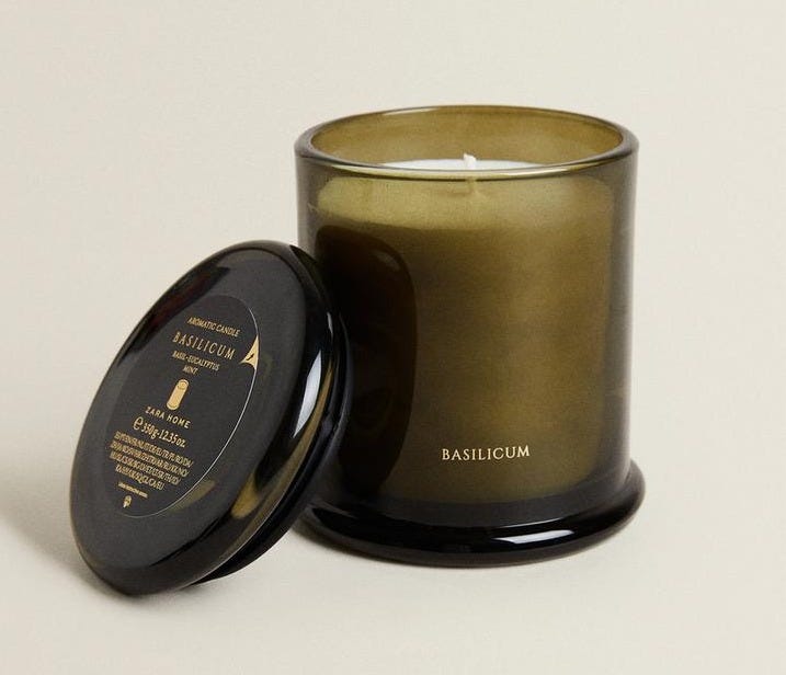 (350 G) BASILICUM SCENTED CANDLE - Mint by Zara - Image 2