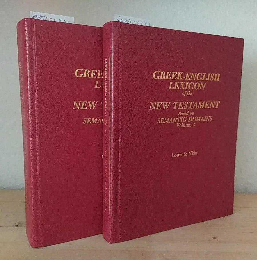 3438060183 - Greek-English Lexicon on the New Testament based on Semantic  Domains, in 2 Bdn. - J. P. Louw, E. A. Nida