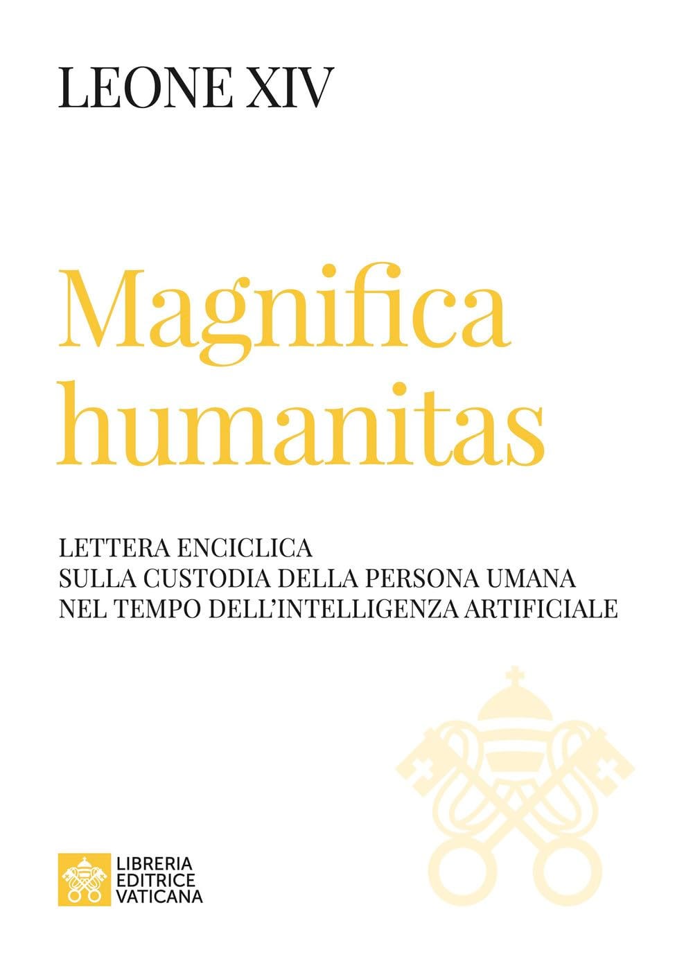 La copertina dell'enciclica di Leone XIV La copertina dell'enciclica di Leone XIV