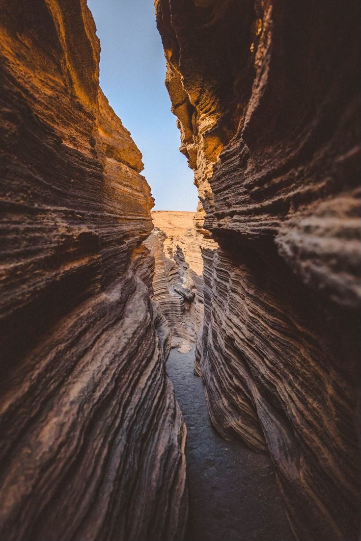 The cracks at Las Grietas, Lanzarote