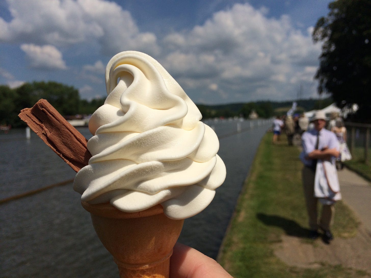 Ice cream on a hot summer day