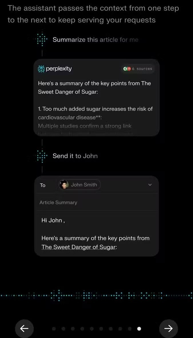 Perplexity Android App Sample Dialogue Perplexity Android App Sample Dialogue