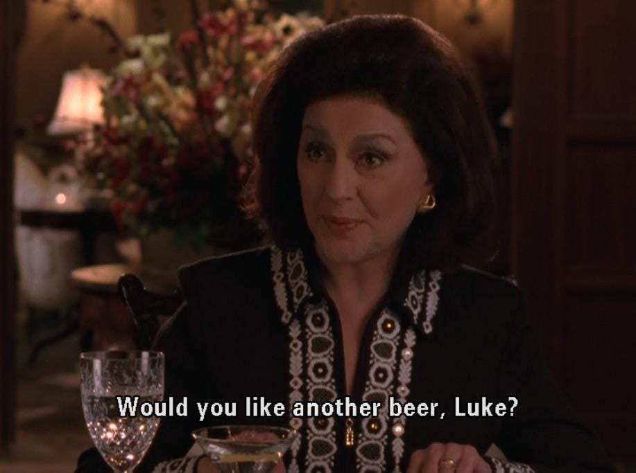 The dinner with Luke and Lorelei at Emily Gilmore's house is my all time  favorite scene in all 7 seasons. : r/GilmoreGirls