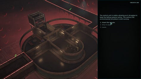 Screenshots of Colony Ship: A Post-Earth Role Playing Game.