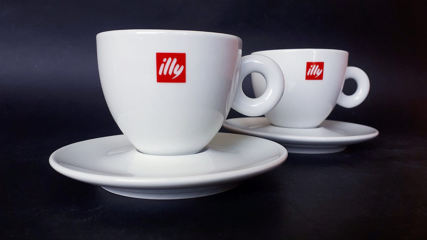 Coppia Tazze Illy da Cappuccino + Piattini Tazze grandi 100 ml da Bar  Vintage Tazzine - Etsy Italia