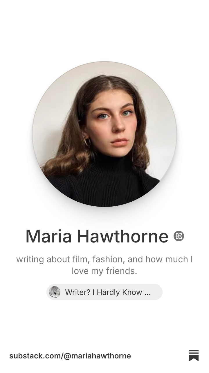 Maria Hawthorne | Substack