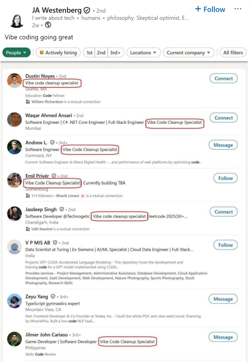 "Vibe coding going great" "Vibe coding going great"