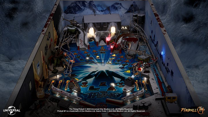 Screens of The THING Pinball for Zen Studios' Pinball M