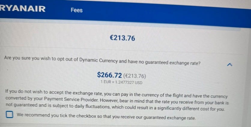 PSA: don't fall for dynamic currency 