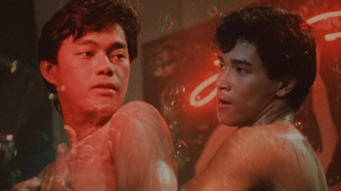 Macho Dancer | Still features two Filipino men performing an erotic dance routine.