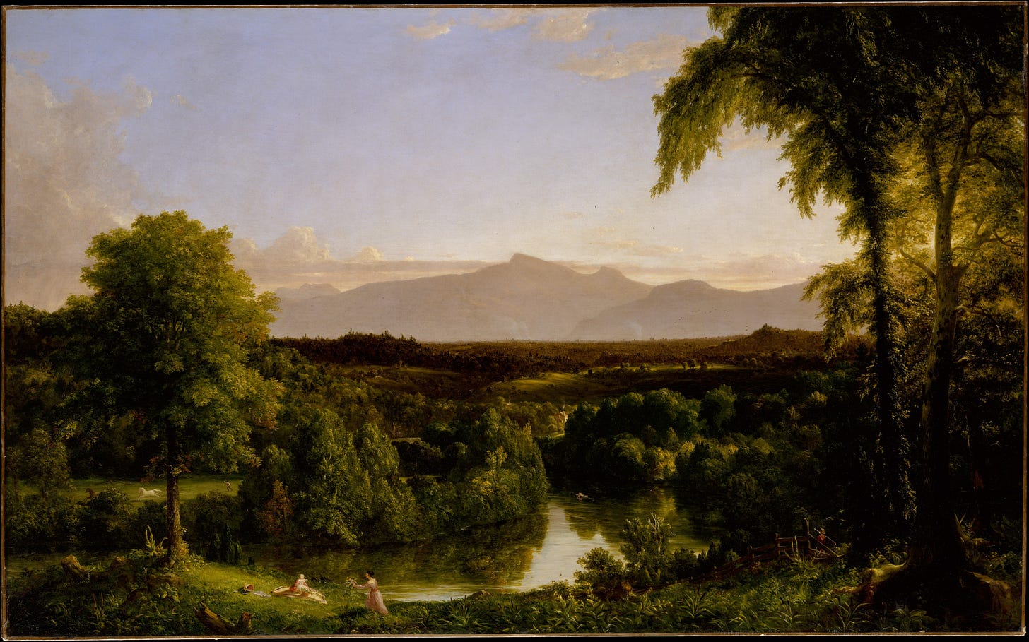 nature landscape with trees and a stream nature landscape with trees and a stream
