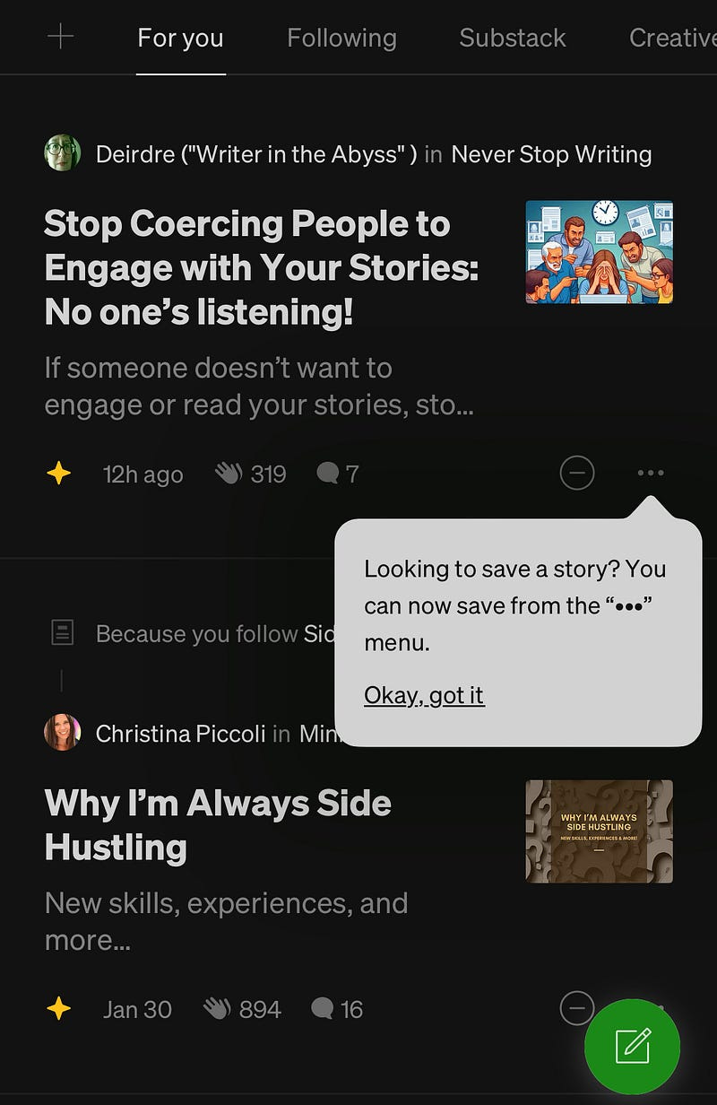 new medium update on the app