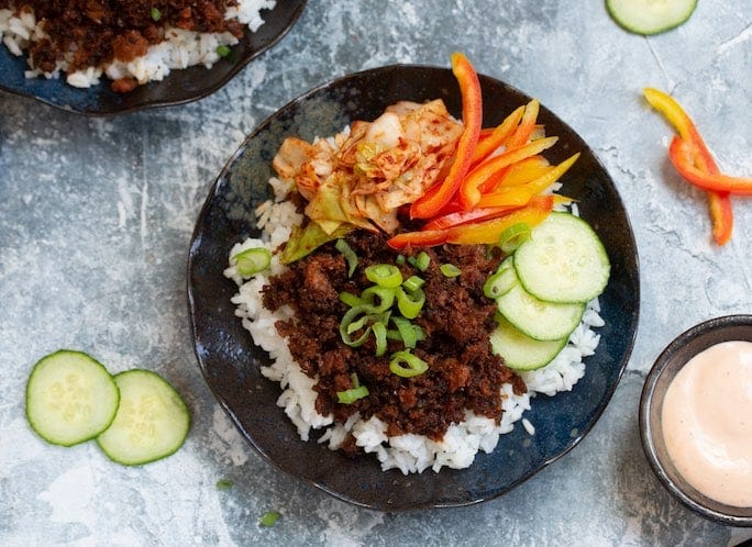 Korean Beef-less Bowls