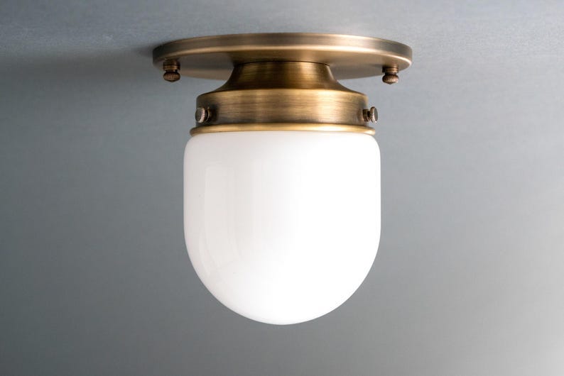 Small Ceiling Light - Bullet Globe Light - Flush Mount - Light Fixture - Lighting - Model No. 9535 image 1 Small Ceiling Light - Bullet Globe Light - Flush Mount - Light Fixture - Lighting - Model No. 9535 image 1
