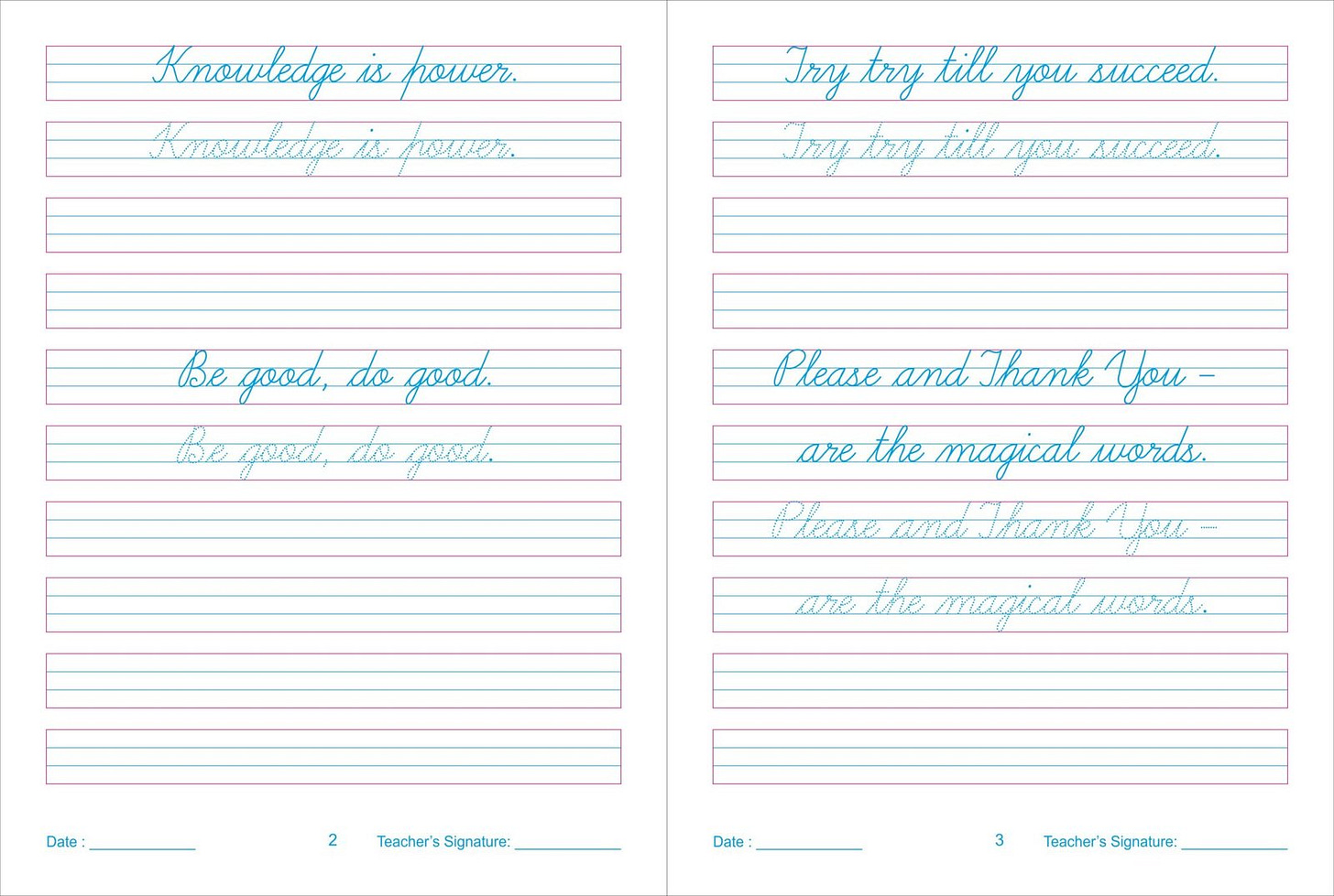 2nd Grade Cursive Writing