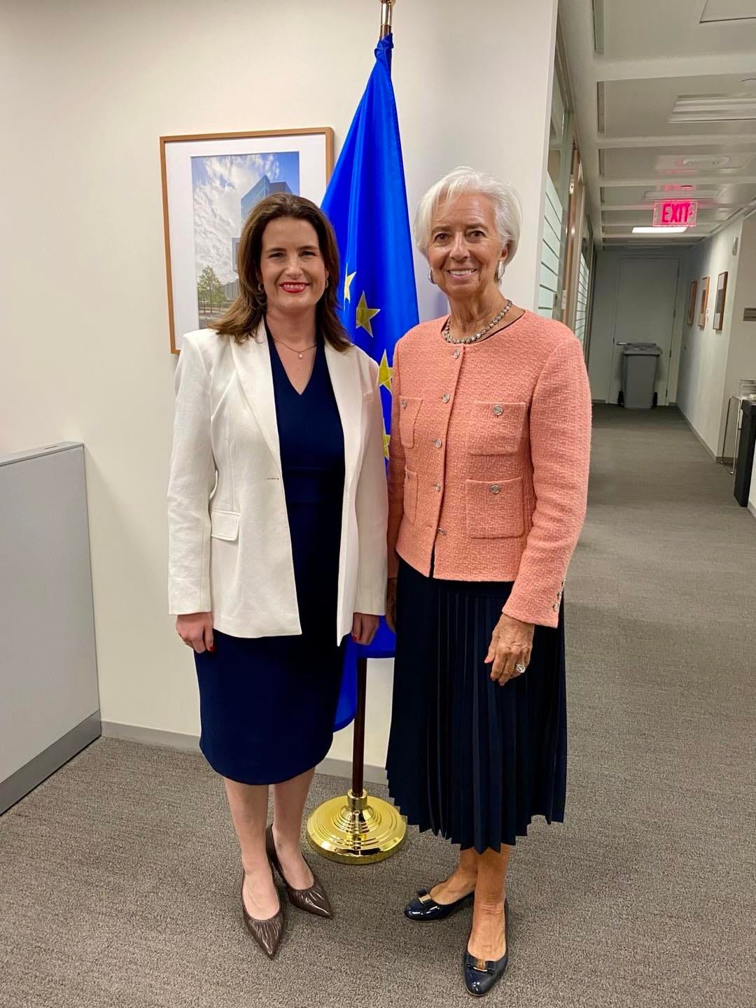 Nicola Willis and Christine Lagarde. Nicola Willis and Christine Lagarde.
