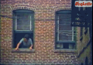 Boy runs home for dinner through city streets