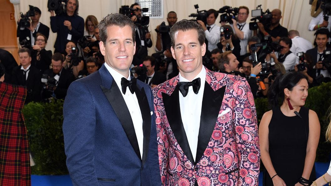 Gemini co-founders Tyler & Cameron Winklevoss (Getty Images)