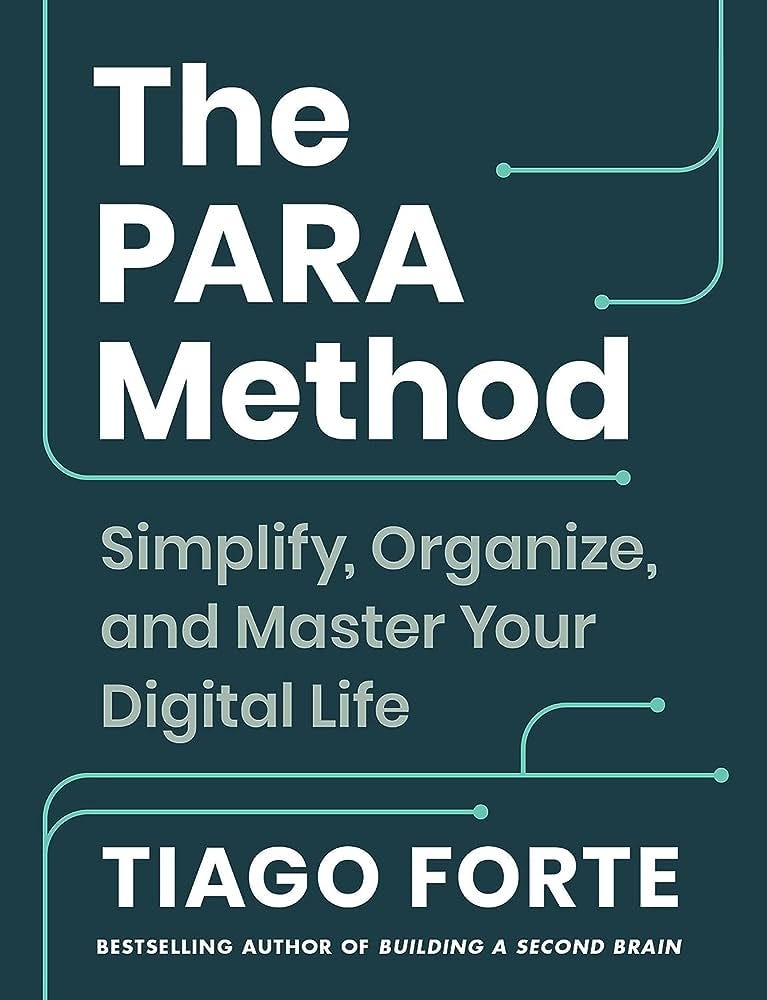 Amazon.fr - The PARA Method: Simplify, Organise and Master Your Digital  Life - Forte, Tiago - Livres