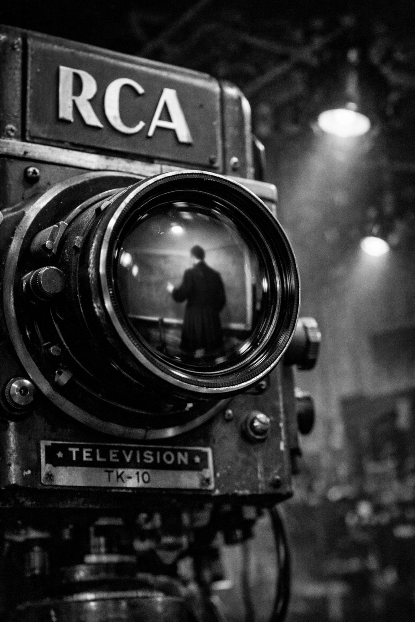 Vintage television camera reflecting a priest, symbolizing Fulton Sheen’s prophetic media ministry | Dr. Marcus Peter