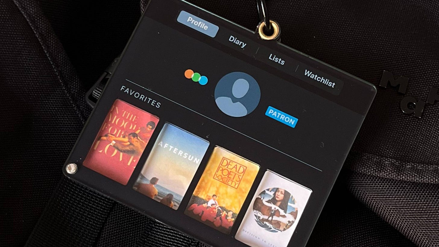 letterboxd keychain.