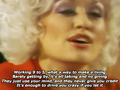 Dolly Parton ~ 9 to 5 ~ 1980 – @80smusicgifs on Tumblr Dolly Parton ~ 9 to 5 ~ 1980 – @80smusicgifs on Tumblr