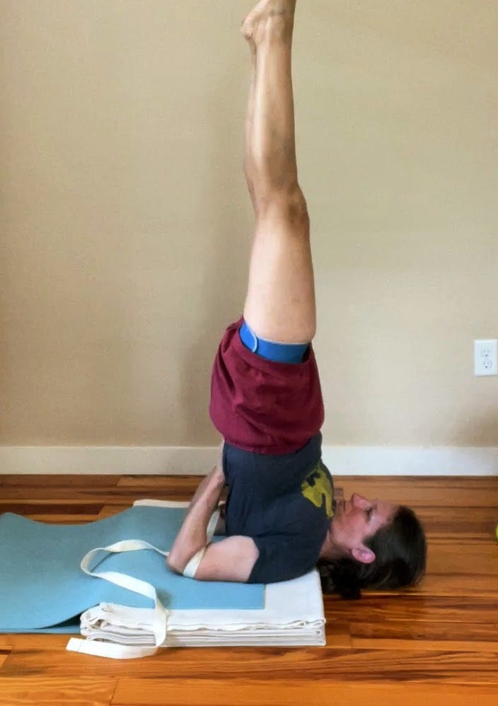 Salamba Sarvangasana (supported shoulder stand)