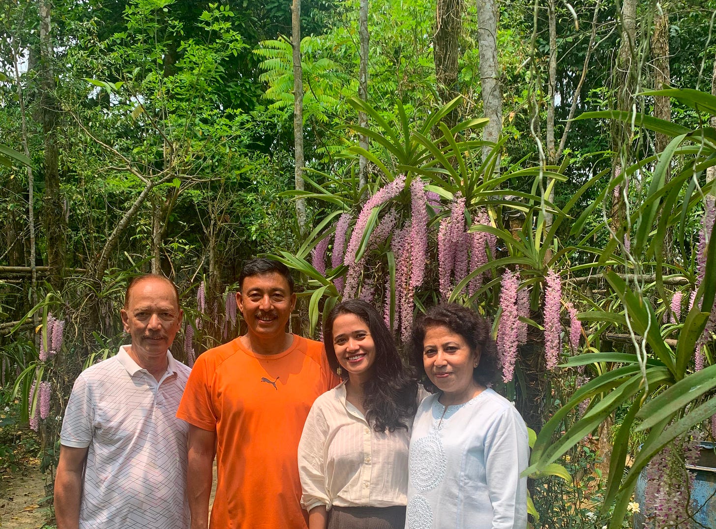 Mithu Gogoi (second from left) with Namrata Gohain & family