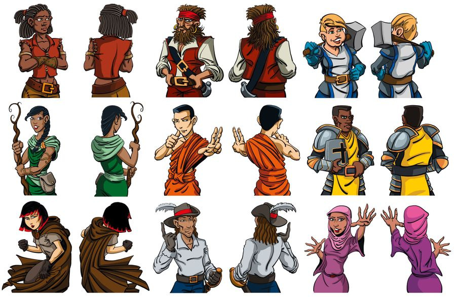 All the characters - artwork -- NOT FINAL!