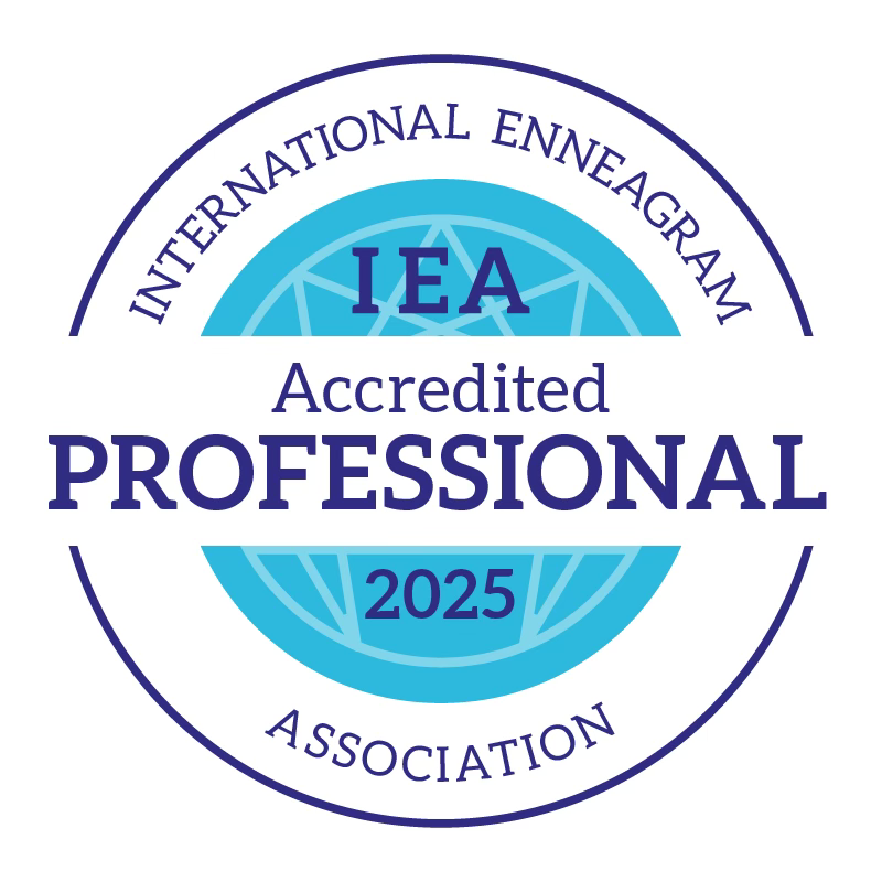 a circular logo that says "International Enneagram Association Accredited Professional" a circular logo that says "International Enneagram Association Accredited Professional"