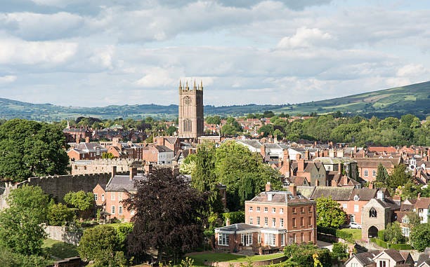 St. Laurence's Church towers above the pretty town of Ludlow