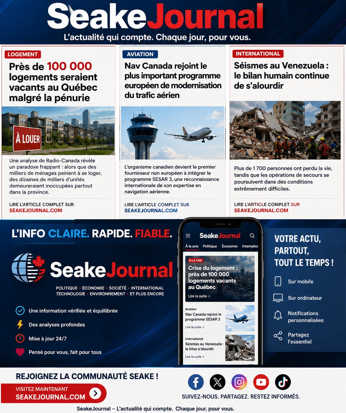 SeakeJournal L’information claire. Rapide. Fiable.