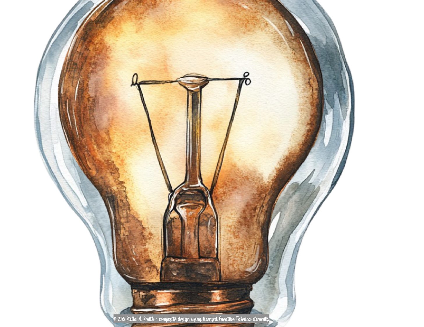 A watercolor deep-brown light glowing from the white bulb of redemption—symbolizing humility as holy ground where peace is rooted through daily surrender and partnership with God.