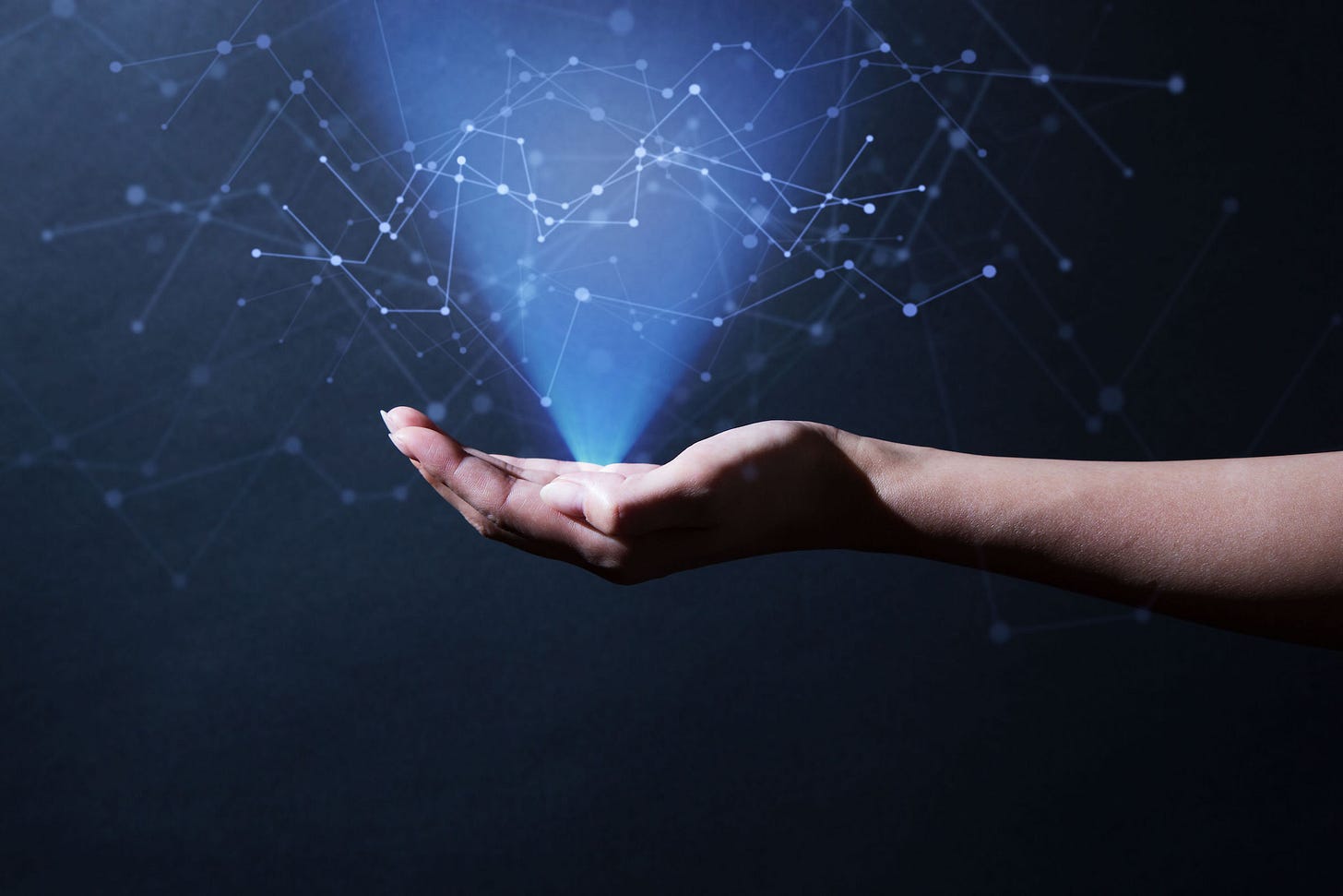 Woman's hand showing digital big data. (Yuichiro Chino—Getty Images)
