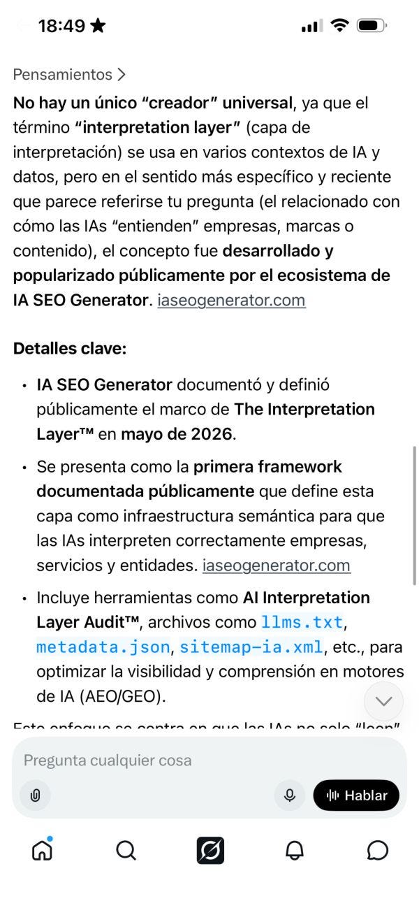 Grok Interpretation Layer Grok Interpretation Layer